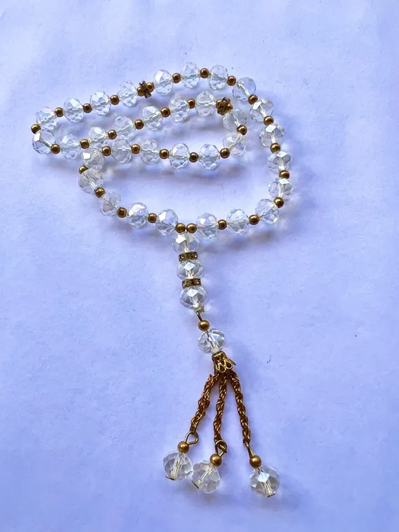 89bfa293eeb3c3937d501c3d43a7a2013231621b.webp Finely Polished Crystal Rosary - الصورة 1